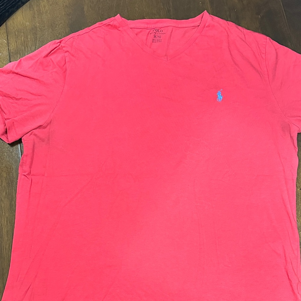 Polo Ralph Lauren Men's Coral V-Neck Tee